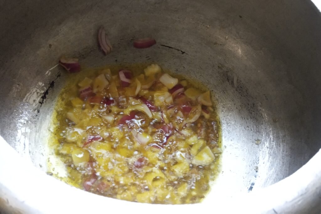 Sauteing onion