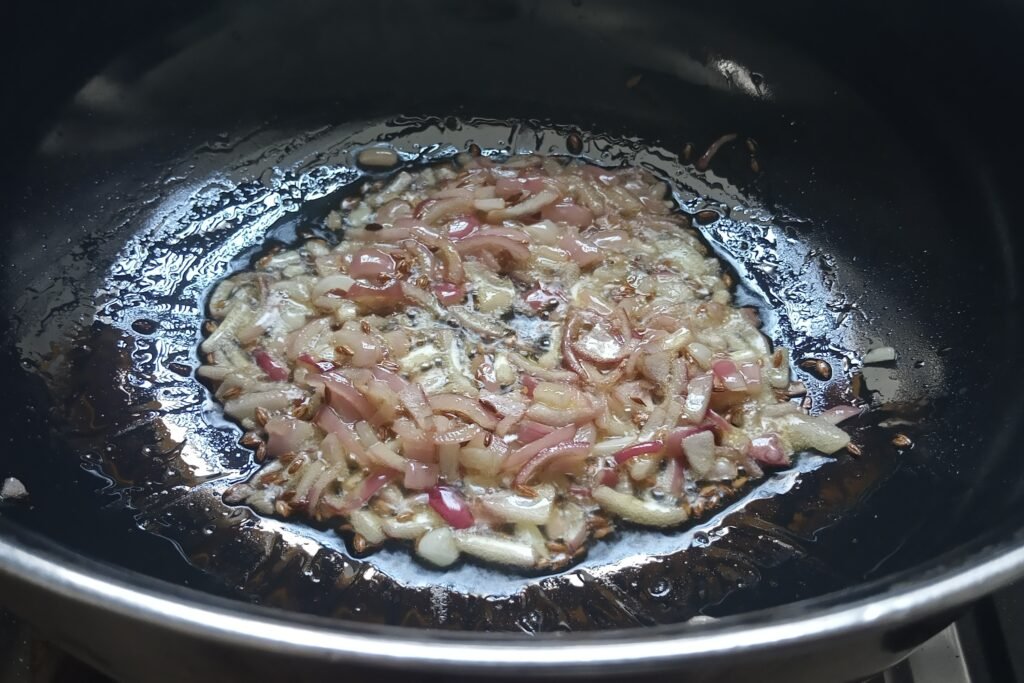 Sauteing onion
