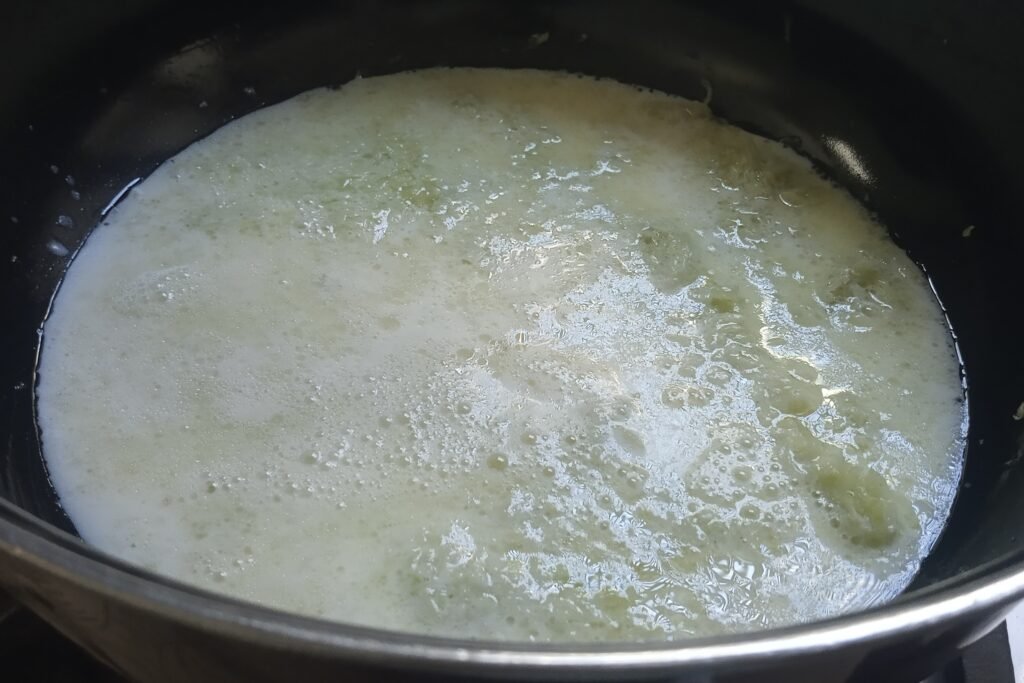 Adding milk