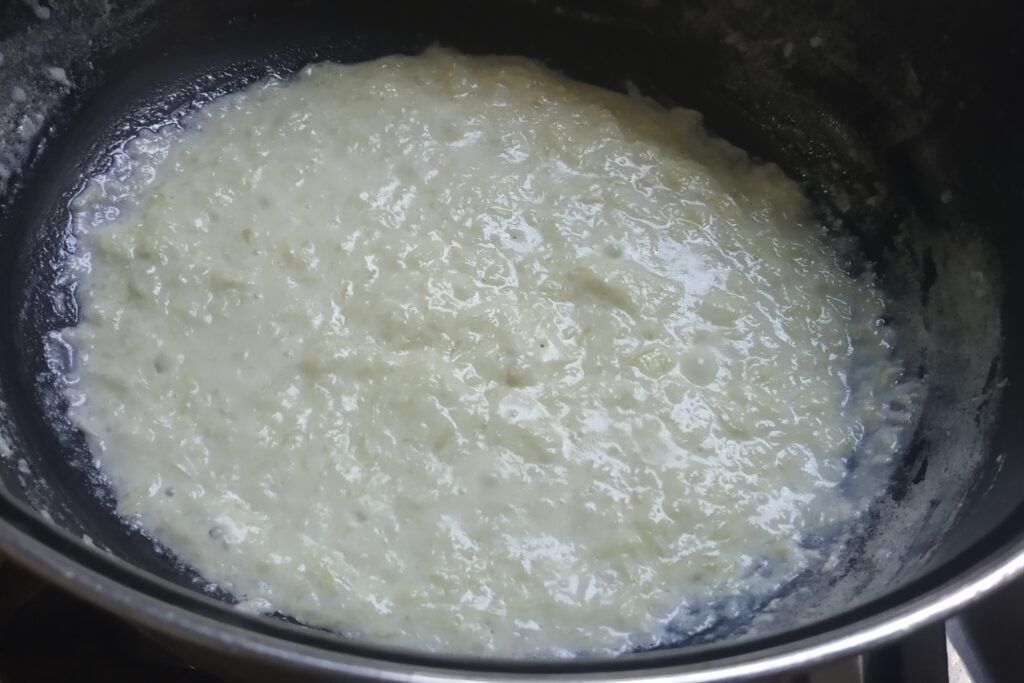 The milk is reduced
