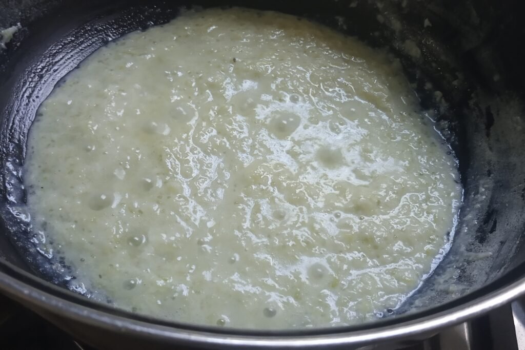 Cooking to sugar dissolves