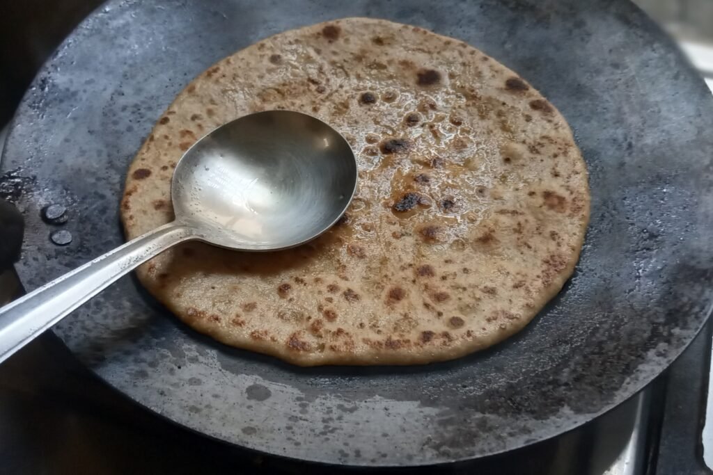 Pressing with spoon