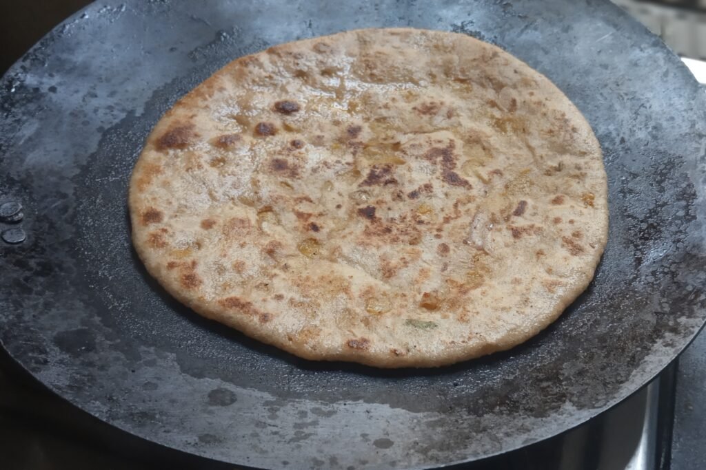 The dal paratha is ready