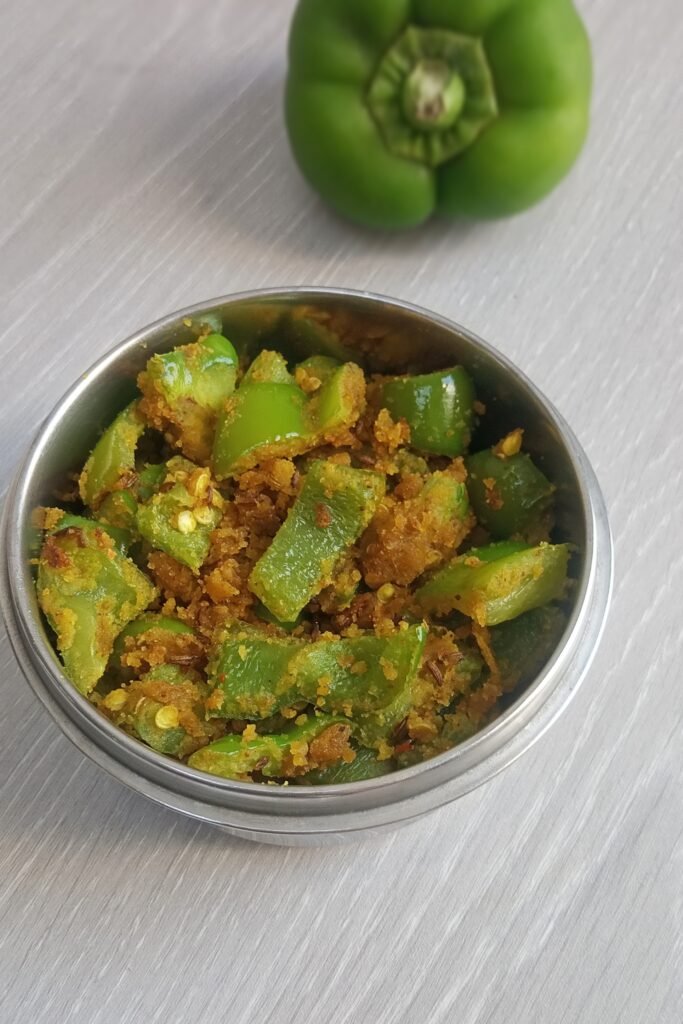Besan capsicum sabzi