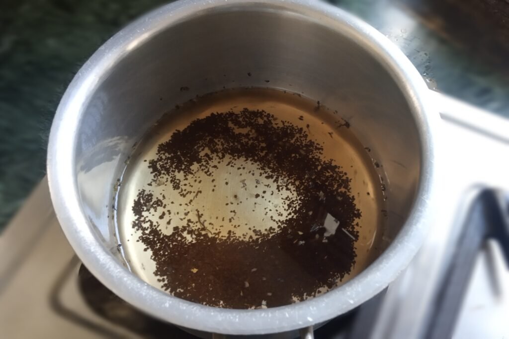 Heating tea with water
