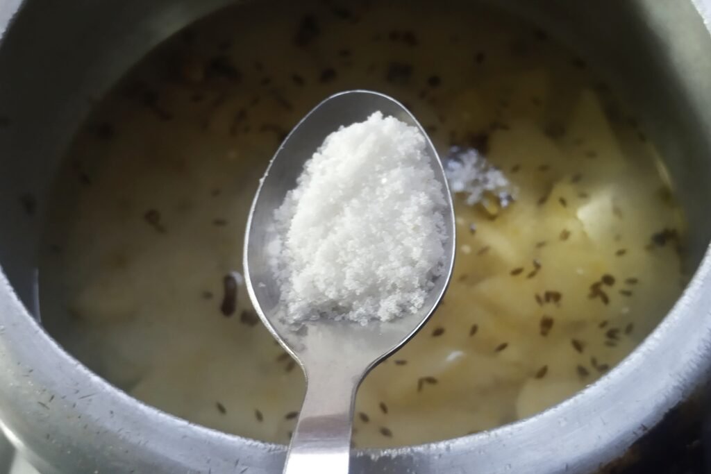Adding rock salt