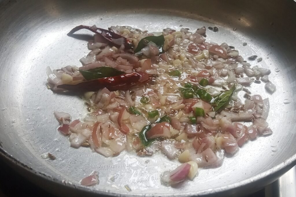 Sauteing onion and garlic